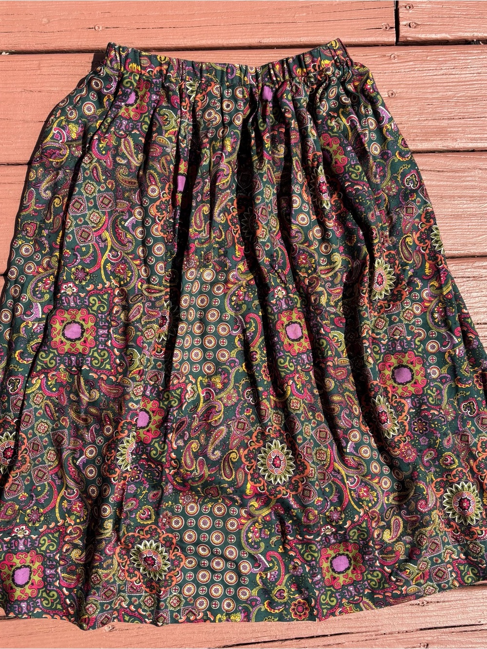 Bohemian Vintage S Floral Paisley Midi Skirt